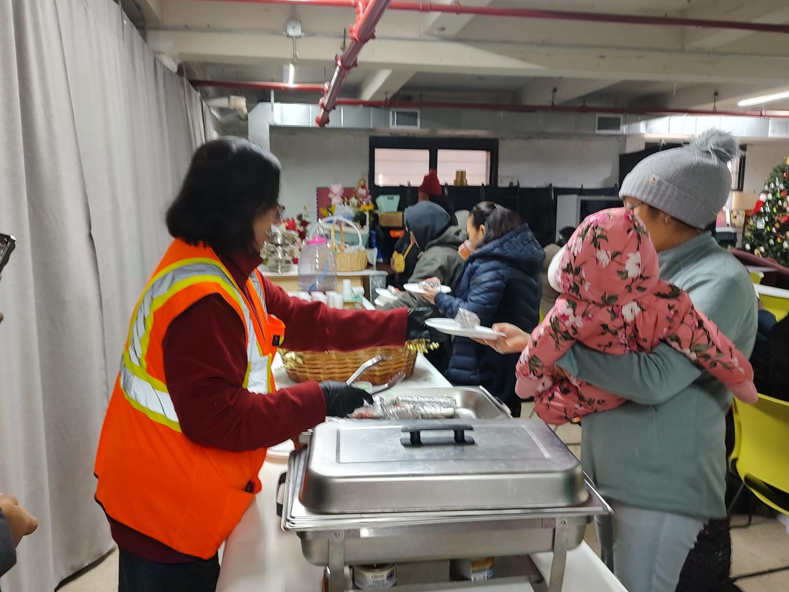 CCSO serving food to families